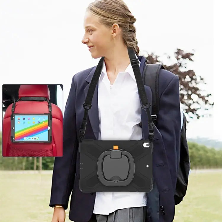 Silicone + PC Protective Case with Holder & Shoulder Strap For iPad Pro 10.5 2017 / Air 10.5 2019 - Apple Accessories