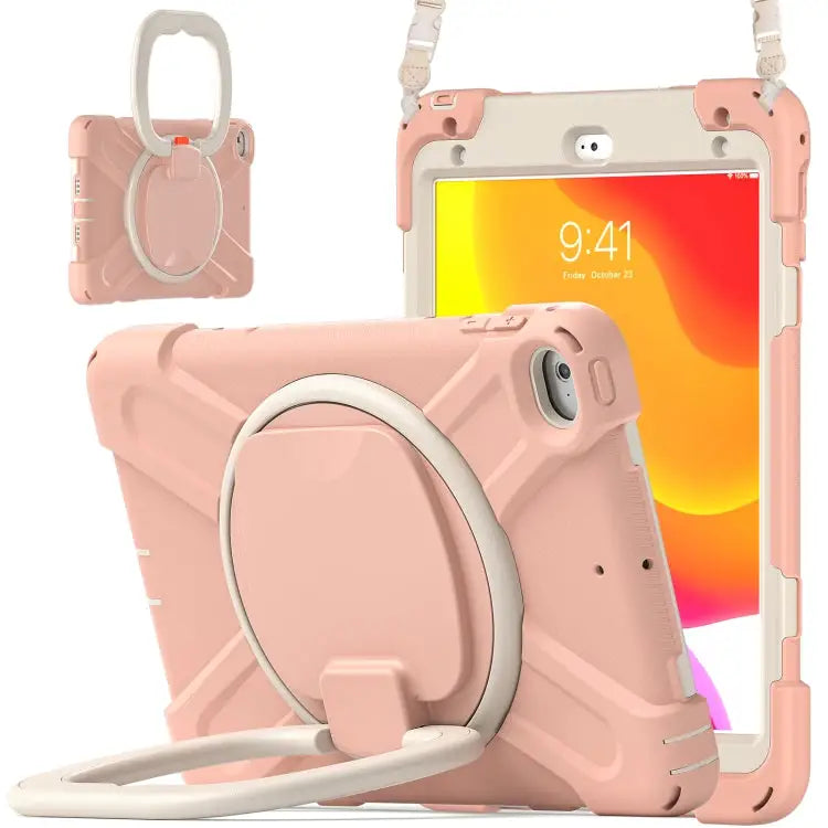 Silicone + PC Protective Case with Holder & Shoulder Strap For iPad mini 5 / 4 - For iPad mini 5 / 4 / Rose Gold