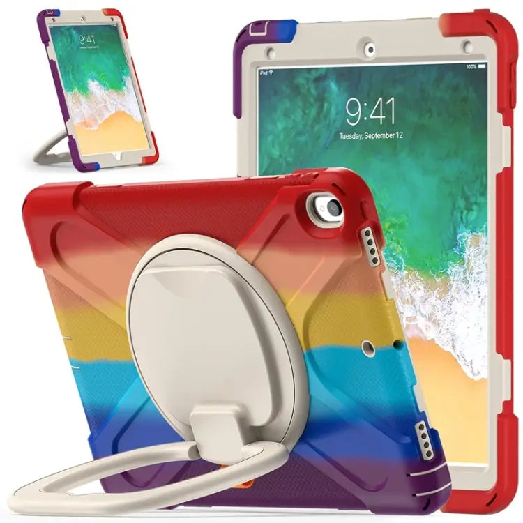 Silicone + PC Protective Case with Holder & Shoulder Strap For iPad Pro 10.5 2017 / Air 10.5 2019 - For iPad Pro 10.5