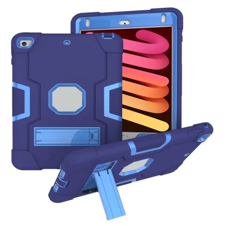 Silicone + PC Protective Case with Stand For iPad 4 / 3 / 2 For iPad mini 3/2/1 - For iPad mini 3/2/1 / Light Blue