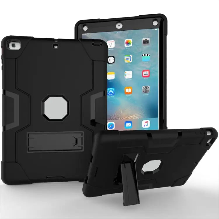 Silicone + PC Protective Case with Stand For iPad 4 / 3 / 2 For iPad mini 3/2/1 - For iPad 4 / 3 / 2 / Black + Grey