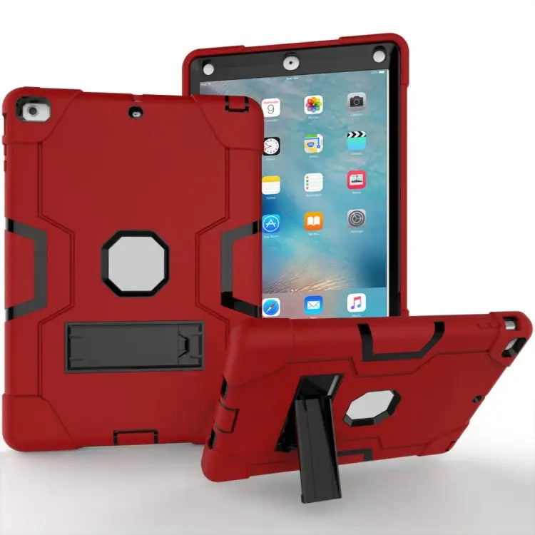Silicone + PC Protective Case with Stand For iPad 4 / 3 / 2 For iPad mini 3/2/1 - For iPad 4 / 3 / 2 / Red + Gray