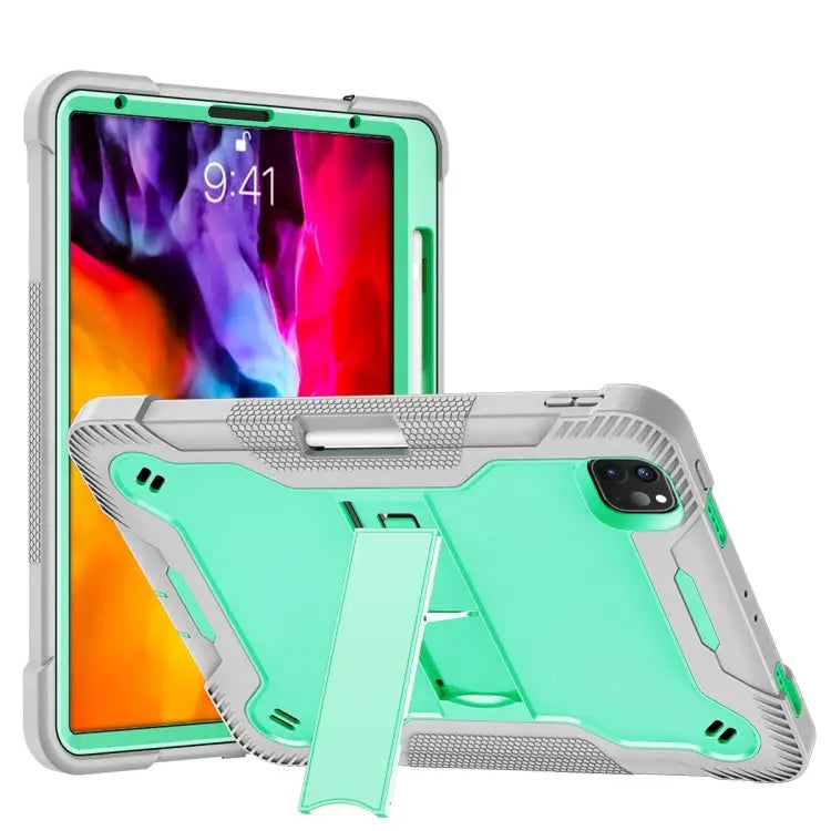 Silicone + PC Shockproof Protective Case with Holder For iPad 10.2 2021 / 2020 / 2019 For iPad Pro 11 inch 2020