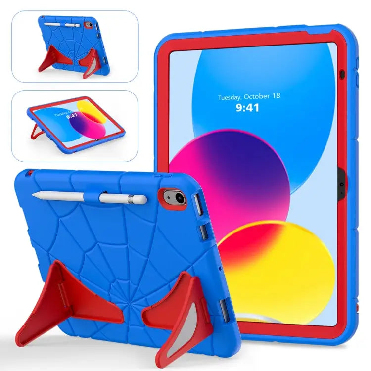 Silicone + PC Shockproof Protective Tablet Case For iPad 10th Gen 10.9 2022 - For iPad 10th Gen 10.9 2022 / Blue + Red