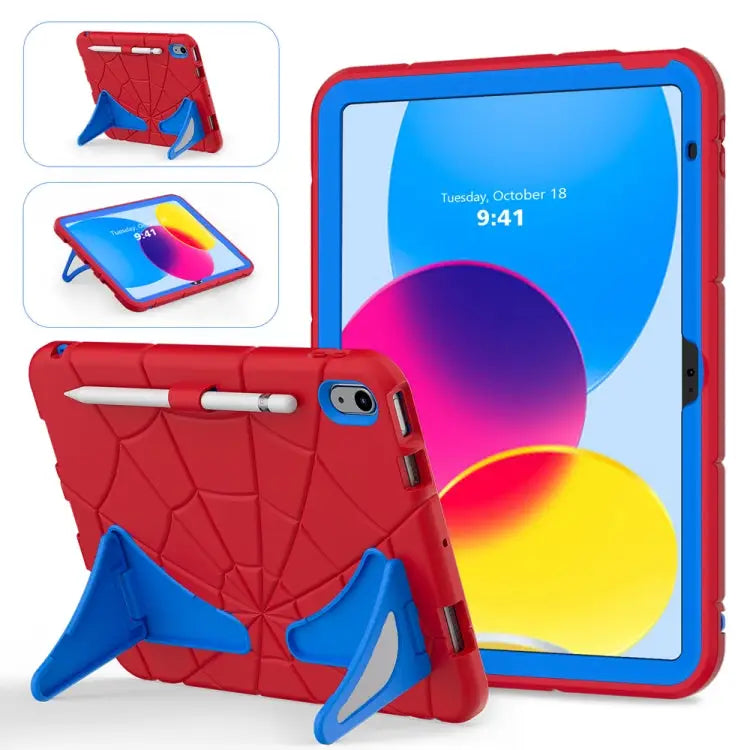 Silicone + PC Shockproof Protective Tablet Case For iPad 10th Gen 10.9 2022 - For iPad 10th Gen 10.9 2022 / Red + Blue