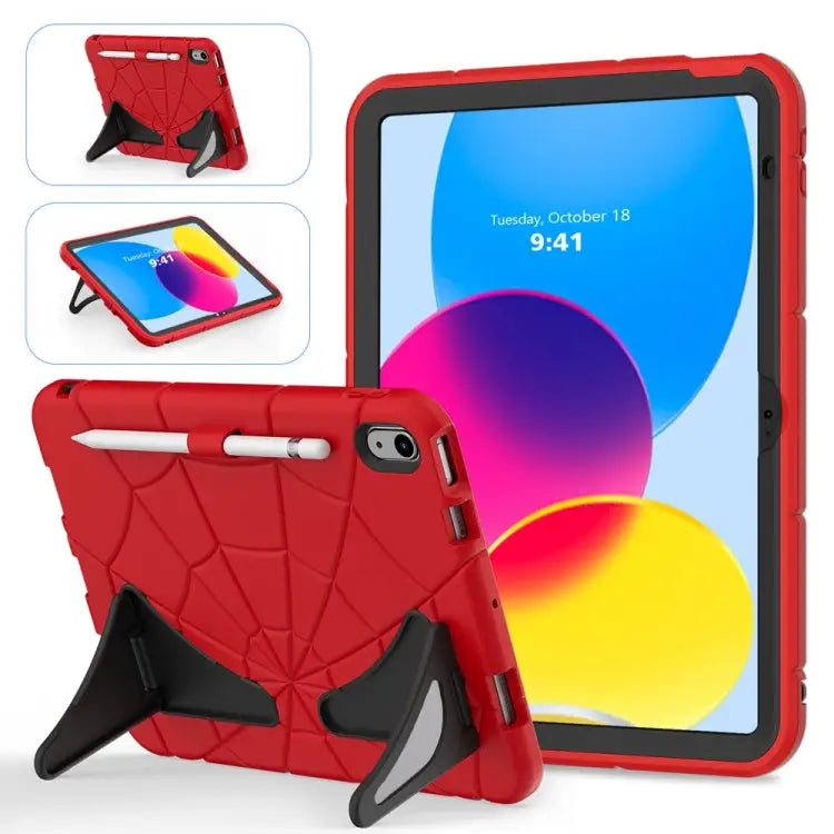Silicone + PC Shockproof Protective Tablet Case For iPad 10th Gen 10.9 2022 - For iPad 10th Gen 10.9 2022 / Red + Black