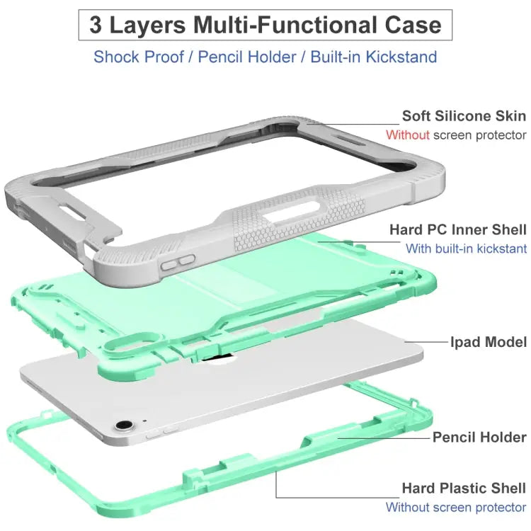 Silicone + PC Shockproof Tablet Case For iPad 10th Gen 10.9 2022 - Apple Accessories