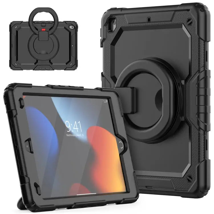 Silicone + PC Tablet Case For iPad 10.2 2021 / 2020 / 2019 - For iPad 10.2 2021 / 2020 / 2019 / Black - Apple