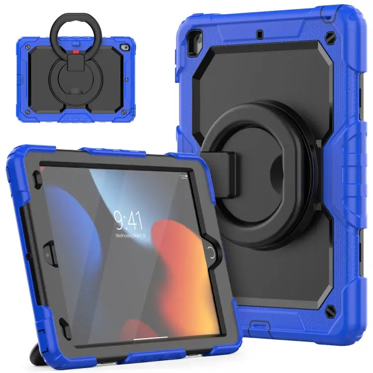 Silicone + PC Tablet Case For iPad 10.2 2021 / 2020 / 2019 - For iPad 10.2 2021 / 2020 / 2019 / Blue + Black - Apple