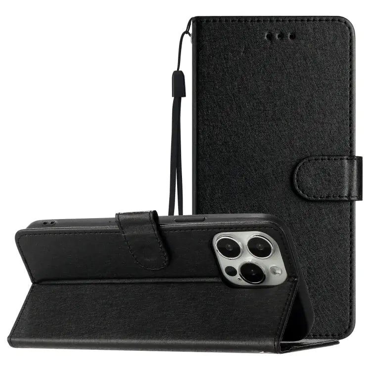 Silk Texture Horizontal Flip Leather Phone Case For iPhone 16 Pro Max For iPhone 16 Pro For iPhone 16 Plus For iPhone