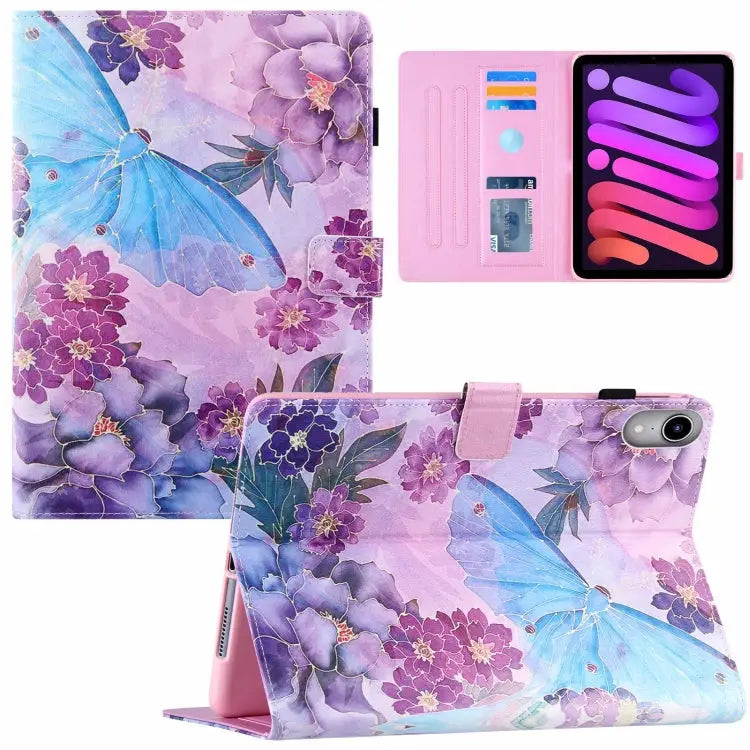 Silk Texture Horizontal Flip Tablet Leather Case with Holder & Card Slot & Sleep / Wake-up Function For iPad mini 2024