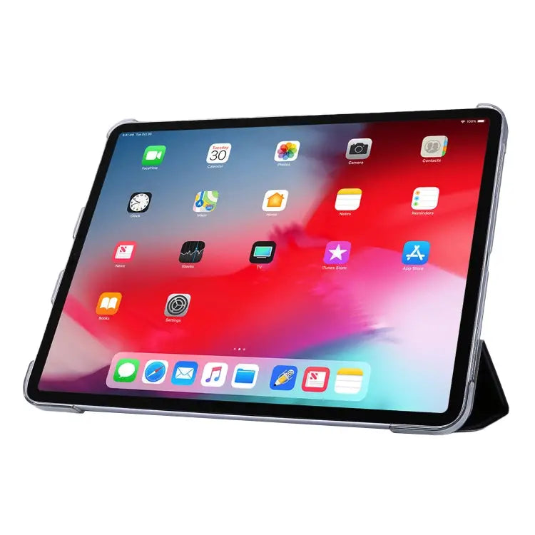 Silk Texture Three-fold Horizontal Flip Leather Case with Holder & Pen Slot For iPad Pro 11 (2021) - Apple Accessories