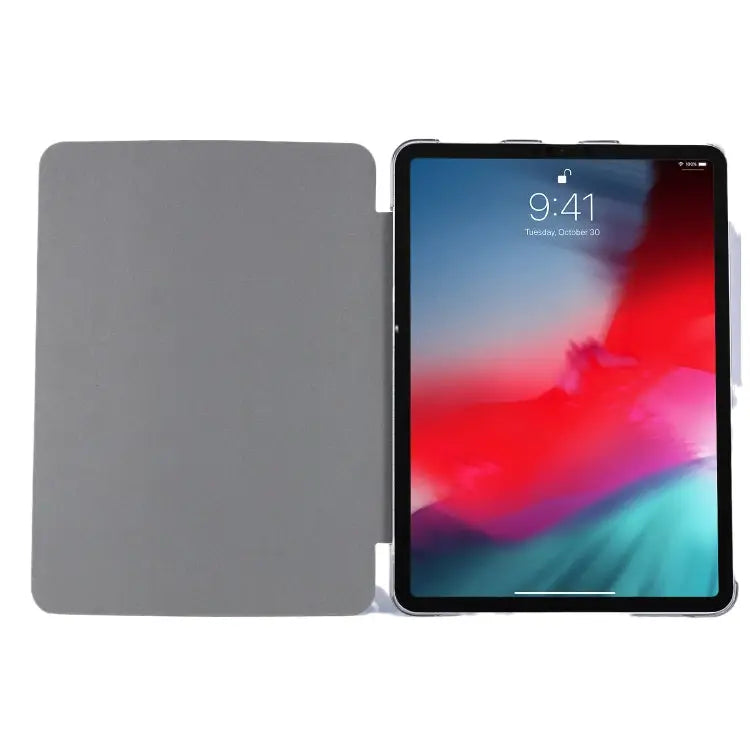 Silk Texture Three-fold Horizontal Flip Leather Case with Holder & Pen Slot For iPad Pro 11 (2021) - Apple Accessories