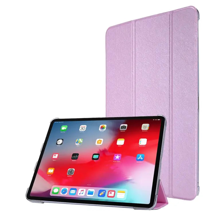 Silk Texture Three-fold Horizontal Flip Leather Case with Holder & Pen Slot For iPad Pro 11 (2021) - For iPad Pro 11
