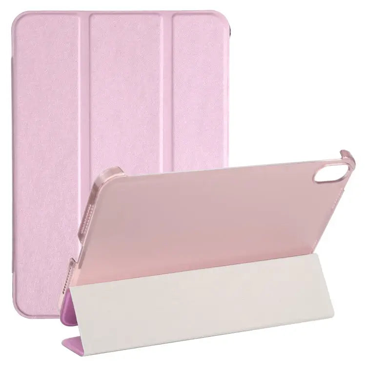 Silk Texture Three-fold Horizontal Flip Leather Tablet Case with Holder For iPad mini 2024 / mini 6 - For iPad mini