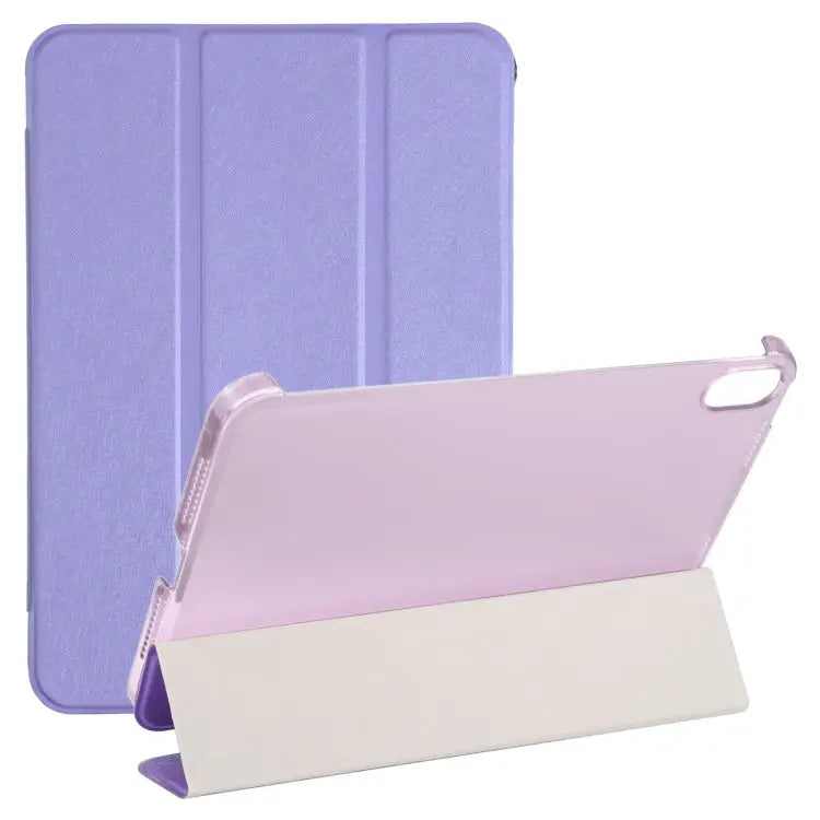 Silk Texture Three-fold Horizontal Flip Leather Tablet Case with Holder For iPad mini 2024 / mini 6 - For iPad mini