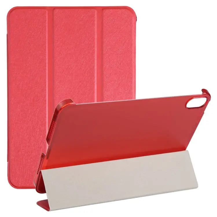 Silk Texture Three-fold Horizontal Flip Leather Tablet Case with Holder For iPad mini 2024 / mini 6 - For iPad mini