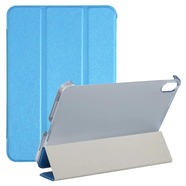 Silk Texture Three-fold Horizontal Flip Leather Tablet Case with Holder For iPad mini 2024 / mini 6 - For iPad mini