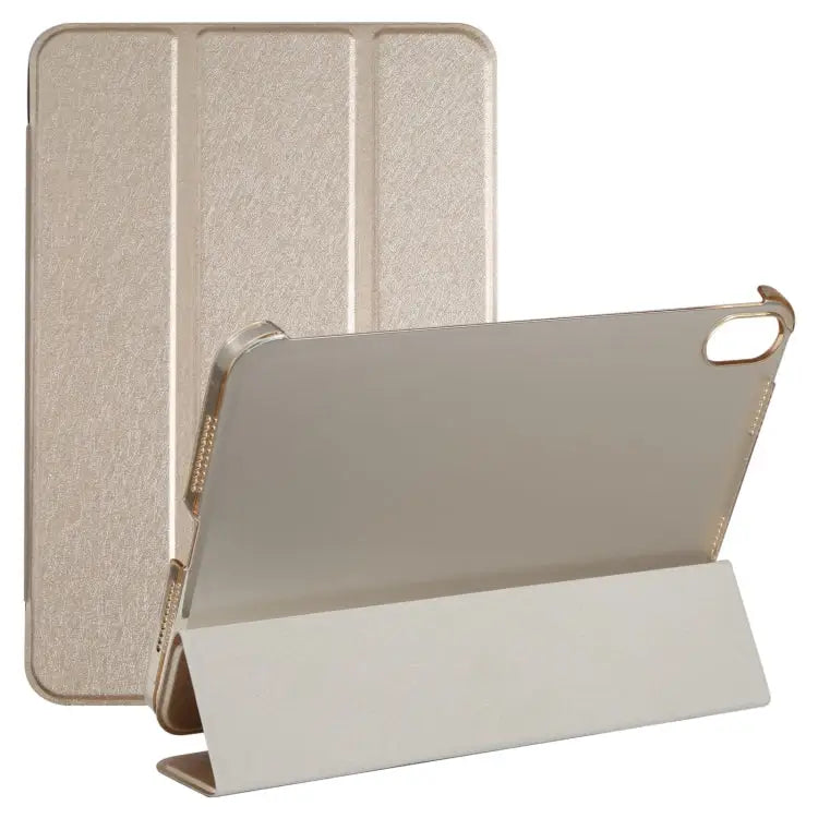Silk Texture Three-fold Horizontal Flip Leather Tablet Case with Holder For iPad mini 2024 / mini 6 - For iPad mini