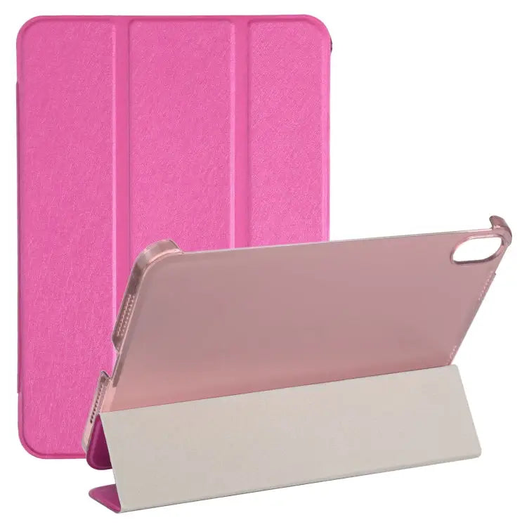Silk Texture Three-fold Horizontal Flip Leather Tablet Case with Holder For iPad mini 2024 / mini 6 - For iPad mini