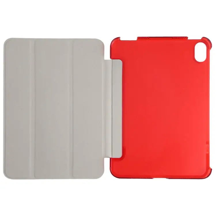 Silk Texture Three-fold Horizontal Flip Leather Tablet Case with Holder For iPad mini 2024 / mini 6 - Apple Accessories