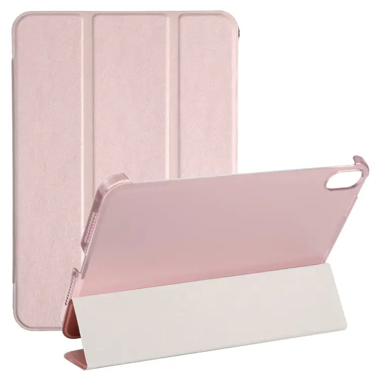 Silk Texture Three-fold Horizontal Flip Leather Tablet Case with Holder For iPad mini 2024 / mini 6 - For iPad mini