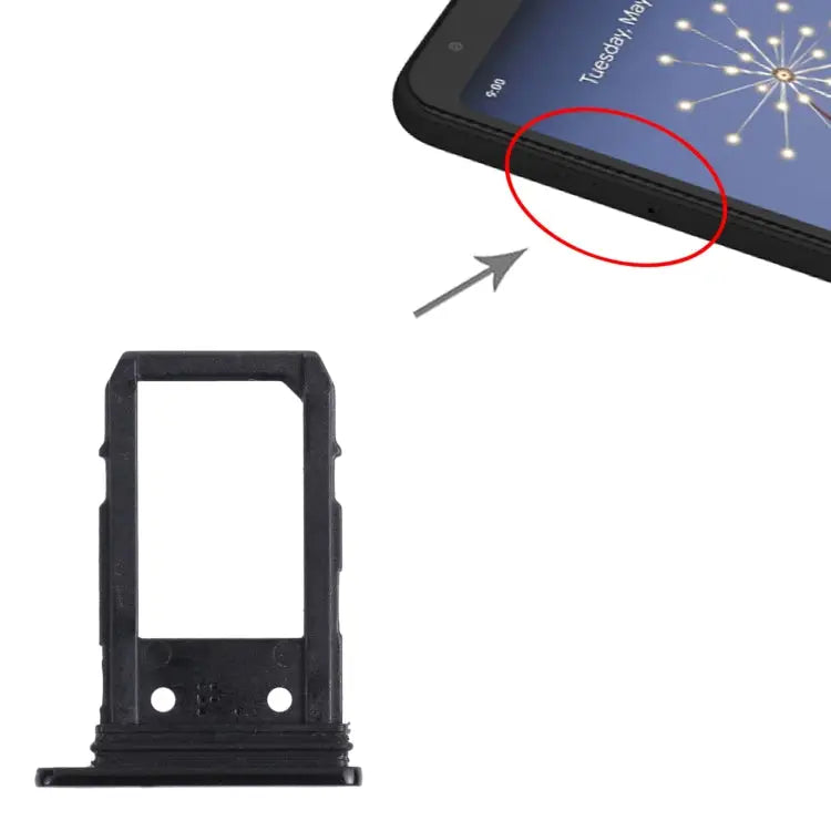 SIM Card Tray for Google Pixel 3a For Google Pixel 3a - For Google Pixel 3a / Black