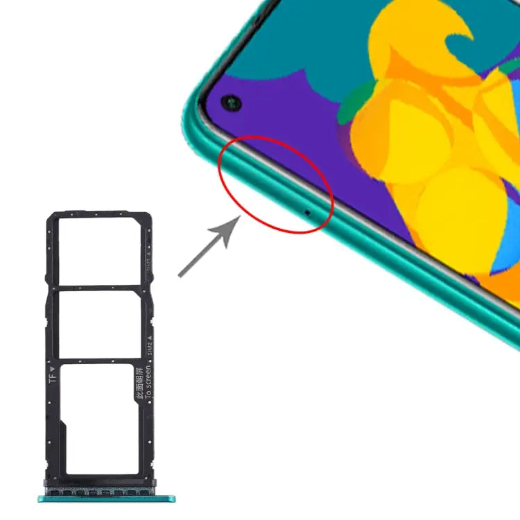 SIM Card Tray + SIM Card Tray + Micro SD Card Tray for Huawei Honor Play 4T For Huawei Honor Play 4T - For Huawei Honor
