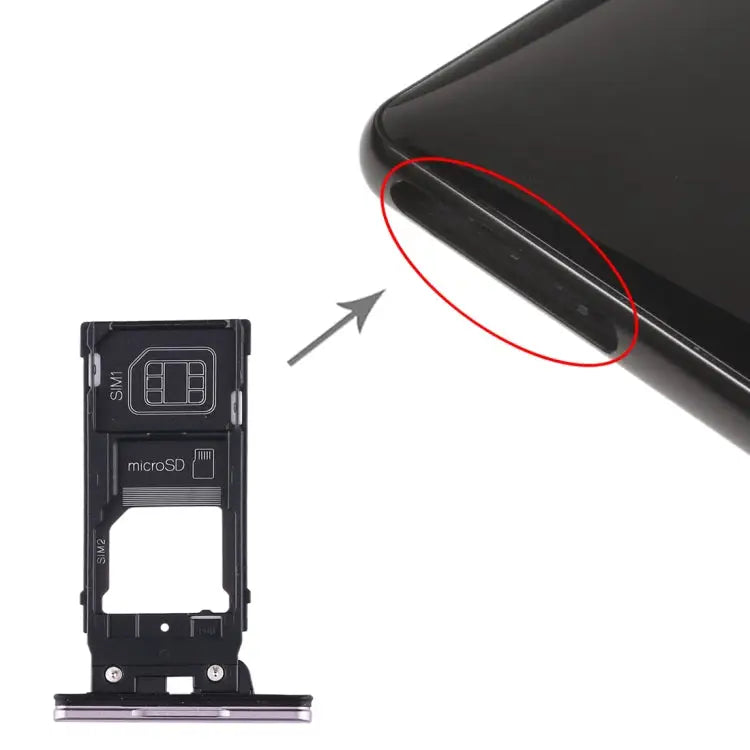 SIM Card Tray + SIM Card Tray + Micro SD Card Tray for Sony Xperia XZ2 For Sony Xperia XZ2 - For Sony Xperia XZ2 / Pink