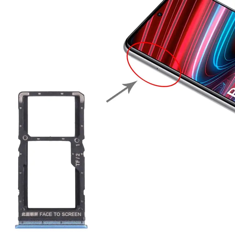 SIM Card Tray + SIM Card Tray / Micro SD Card Tray for Xiaomi Redmi Note 11 (China) 21091116AC / Redmi Note 11T 5G