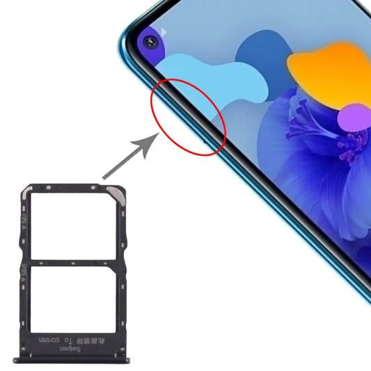 SIM Card Tray + NM Card Tray for Huawei Mate 30 Lite For Huawei Mate 30 Lite - For Huawei Mate 30 Lite / Black