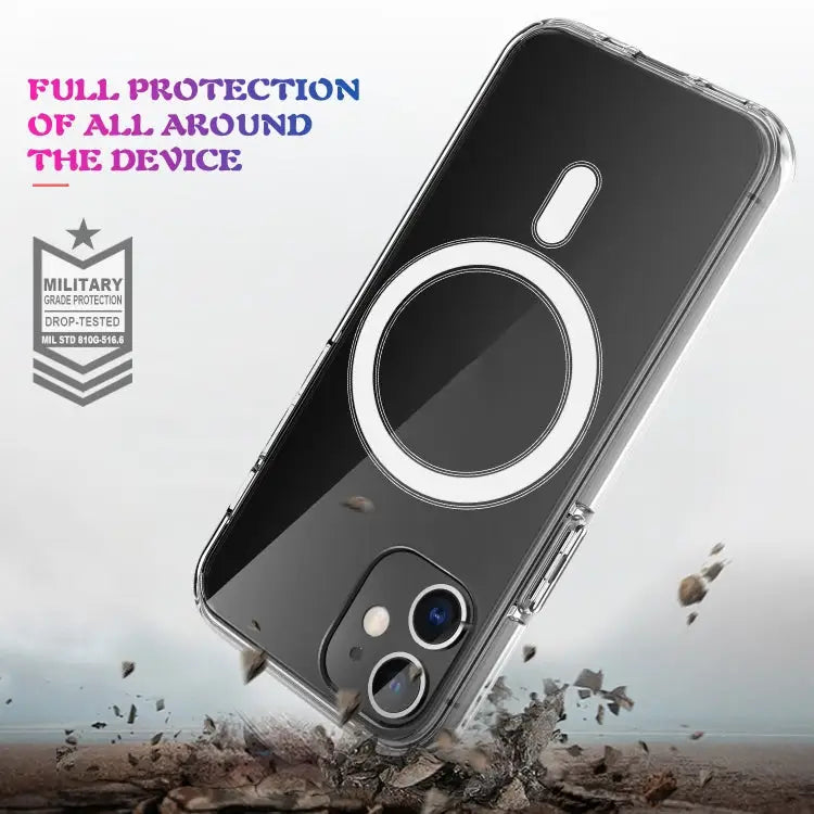 Simple Magnetic Ring All-inclusive Clear Crystal Acrylic PC +TPU Shockproof Case For iPhone 11 For iPhone 11 Pro