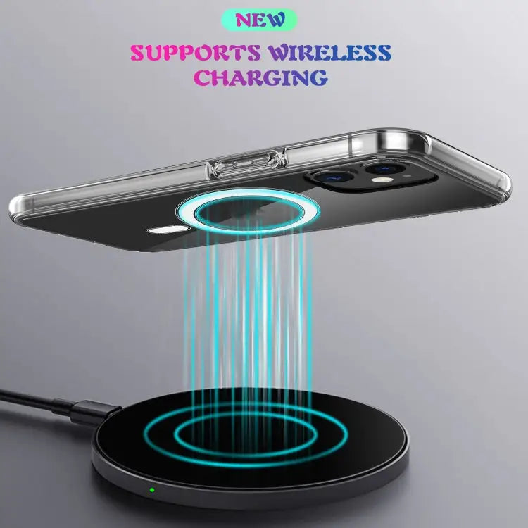 Simple Magnetic Ring All-inclusive Clear Crystal Acrylic PC +TPU Shockproof Case For iPhone 12 mini For iPhone 12 / 12
