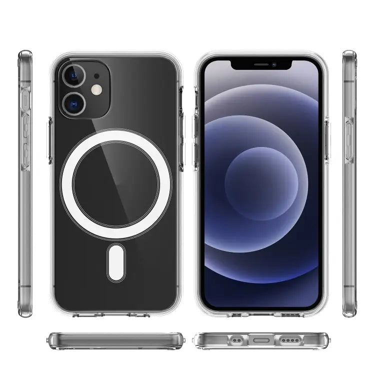 Simple Magnetic Ring All-inclusive Clear Crystal Acrylic PC +TPU Shockproof Case For iPhone 11 For iPhone 11 Pro