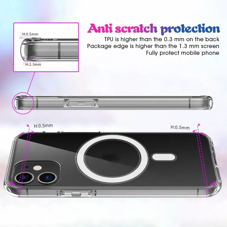 Simple Magnetic Ring All-inclusive Clear Crystal Acrylic PC +TPU Shockproof Case For iPhone 11 For iPhone 11 Pro