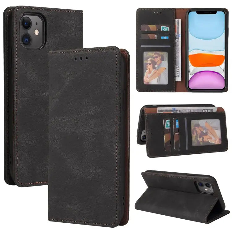 Simple Suction Closure Horizontal Flip Leather Case with Holder & Card Slot & Wallet For iPhone 12 mini For iPhone 11