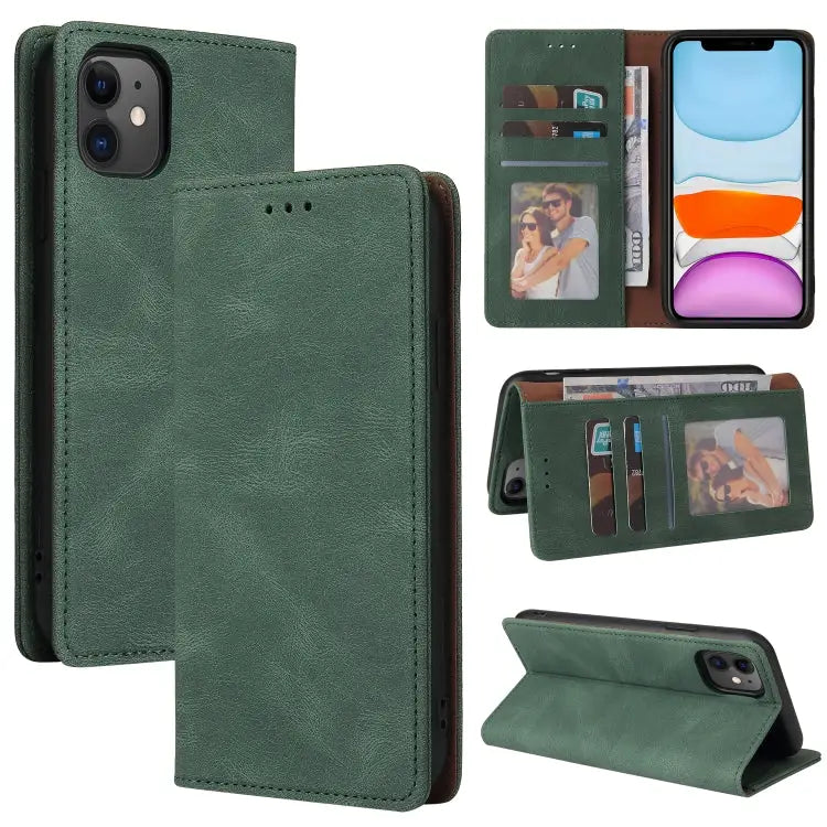 Simple Suction Closure Horizontal Flip Leather Case with Holder & Card Slot & Wallet For iPhone 12 mini For iPhone 11