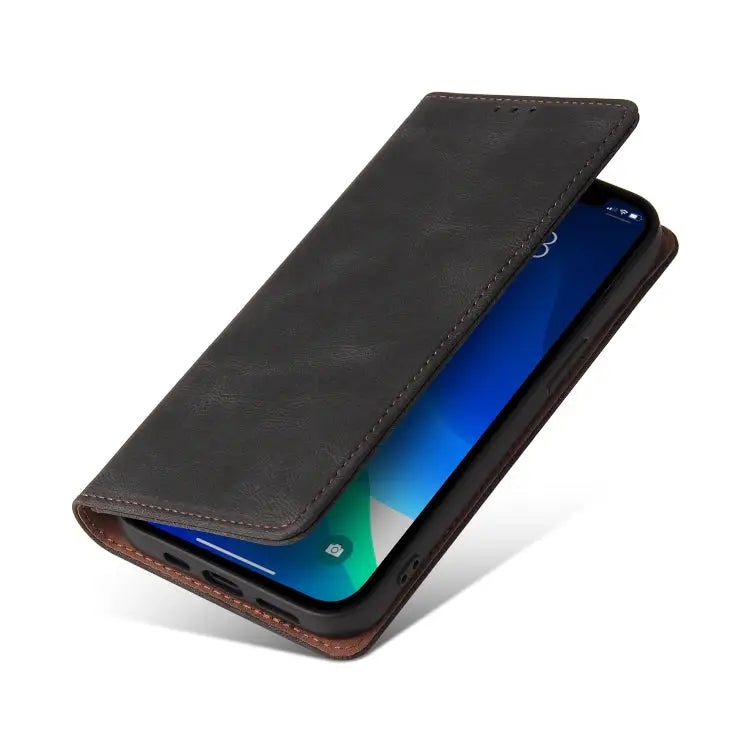 Simple Suction Closure Horizontal Flip Leather Case with Holder & Card Slot & Wallet For iPhone 13 Pro Max For iPhone