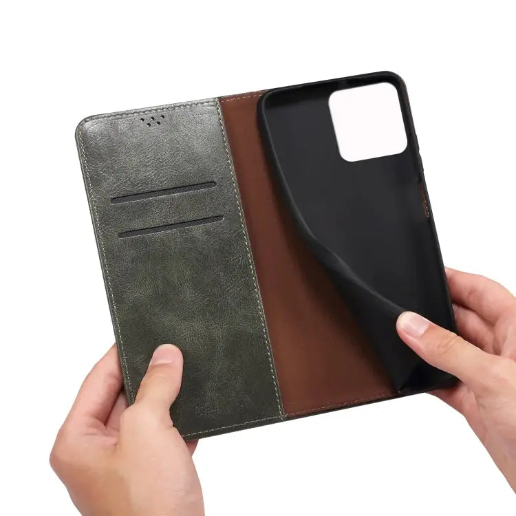 Simple Wax Crazy Horse Texture Horizontal Flip Leather Case For iPhone 14 For iPhone 14 Plus For iPhone 14 Pro