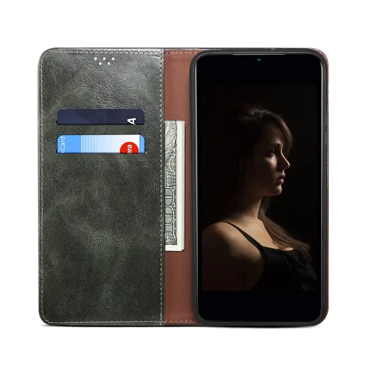 Simple Wax Crazy Horse Texture Horizontal Flip Leather Case For iPhone 14 For iPhone 14 Plus For iPhone 14 Pro