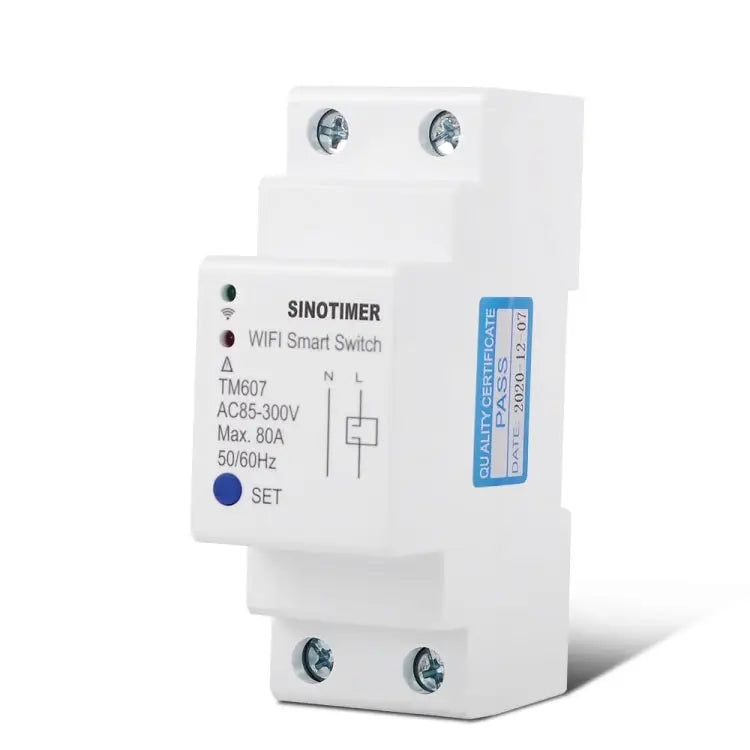 SINOTIMER TM607 Intelligent Wifi Timer Mobile App Home Rail Remote Control Time Switch 80A 85-300V TM607 - TM607