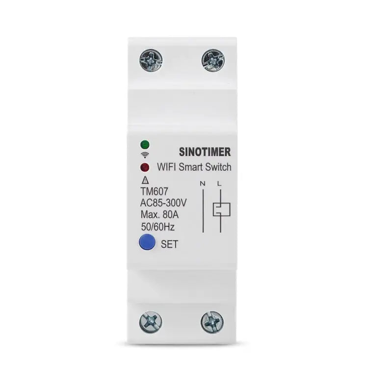 SINOTIMER TM607 Intelligent Wifi Timer Mobile App Home Rail Remote Control Time Switch 80A 85-300V TM607 - TM607