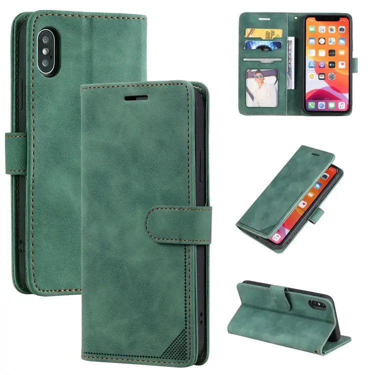 Skin Feel Anti-theft Brush Horizontal Flip Leather Phone Case For iPhone X / XS For iPhone SE 2022 / SE 2020 / 8 / 7