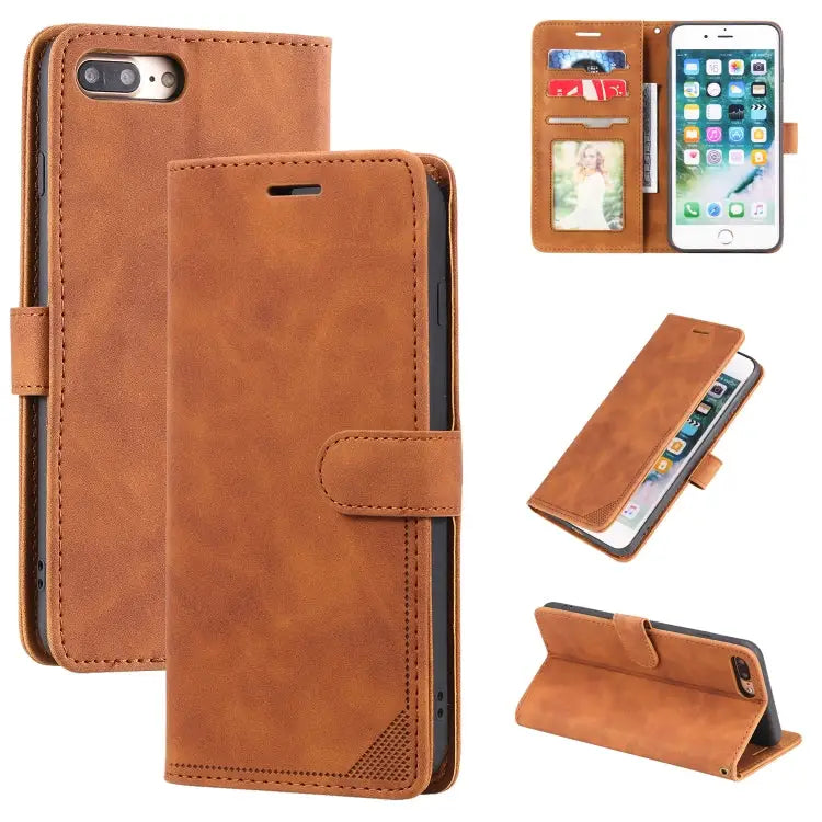 Skin Feel Anti-theft Brush Horizontal Flip Leather Phone Case For iPhone X / XS For iPhone SE 2022 / SE 2020 / 8 / 7