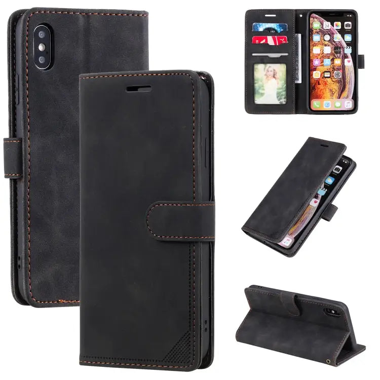 Skin Feel Anti-theft Brush Horizontal Flip Leather Phone Case For iPhone 11 Pro For iPhone 11 For iPhone XS Max