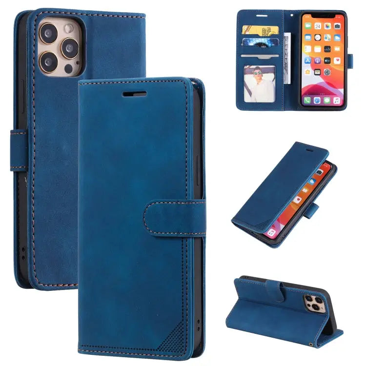 Skin Feel Anti-theft Brush Horizontal Flip Leather Phone Case For iPhone 12 Pro Max For iPhone 12 / 12 Pro For iPhone