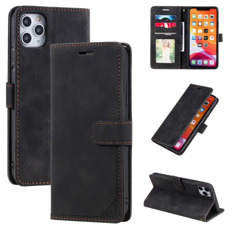 Skin Feel Anti-theft Brush Horizontal Flip Leather Phone Case For iPhone 12 Pro Max For iPhone 12 / 12 Pro For iPhone