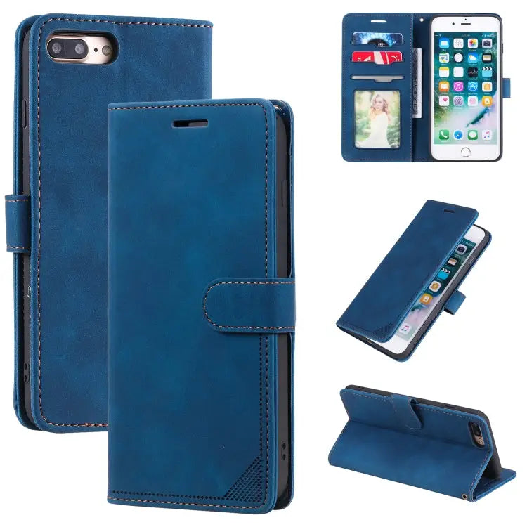 Skin Feel Anti-theft Brush Horizontal Flip Leather Phone Case For iPhone X / XS For iPhone SE 2022 / SE 2020 / 8 / 7