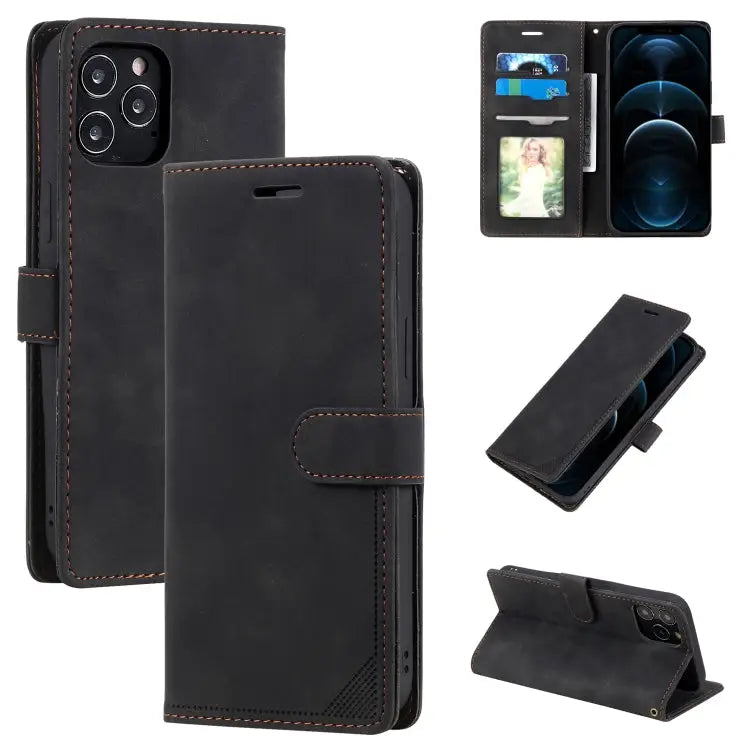 Skin Feel Anti-theft Brush Horizontal Flip Leather Phone Case For iPhone 12 Pro Max For iPhone 12 / 12 Pro For iPhone
