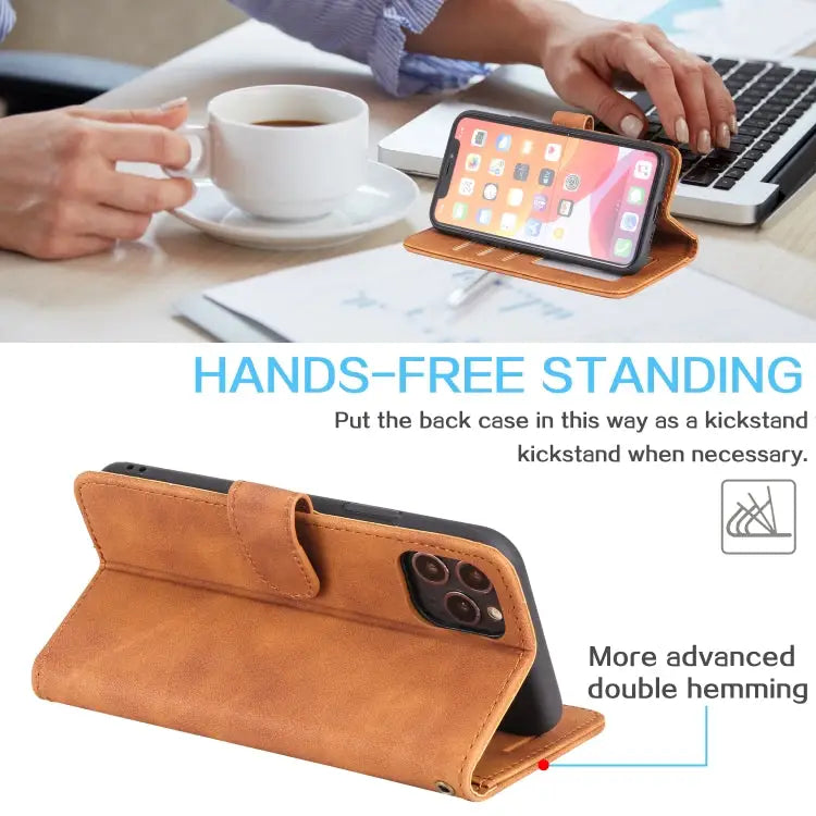 Skin Feel Anti-theft Brush Horizontal Flip Leather Phone Case For iPhone 11 Pro For iPhone 11 For iPhone XS Max